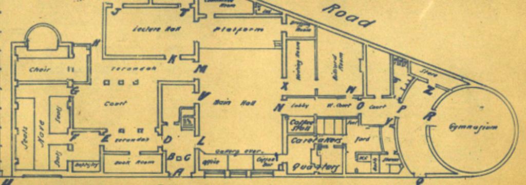 Detail of a plan of new buildings for the Mission to Seamen, 1916. PROV, VPRS 7882/P0001, 2071, Public Building Files, Seamen's Institute Australian Wharf Flinders Street Extension.